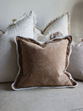 Ellenvale Interiors Chocolate Brown Chloe Scallop Cushion Cover 45 x 45cm