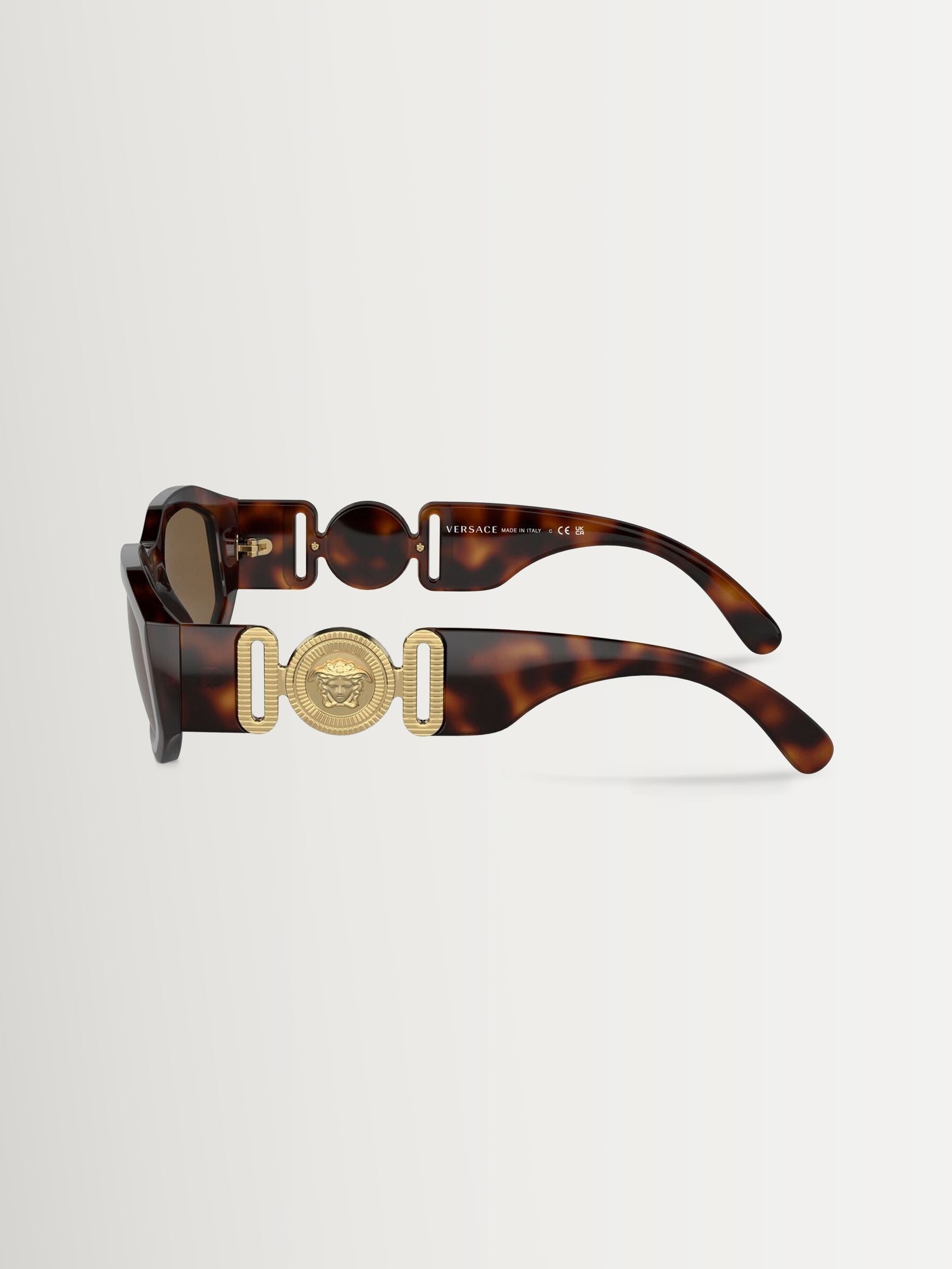 Versace Biggie irregular brown sunglasses, imported from the UK