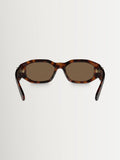 Versace Biggie irregular brown sunglasses, imported from the UK