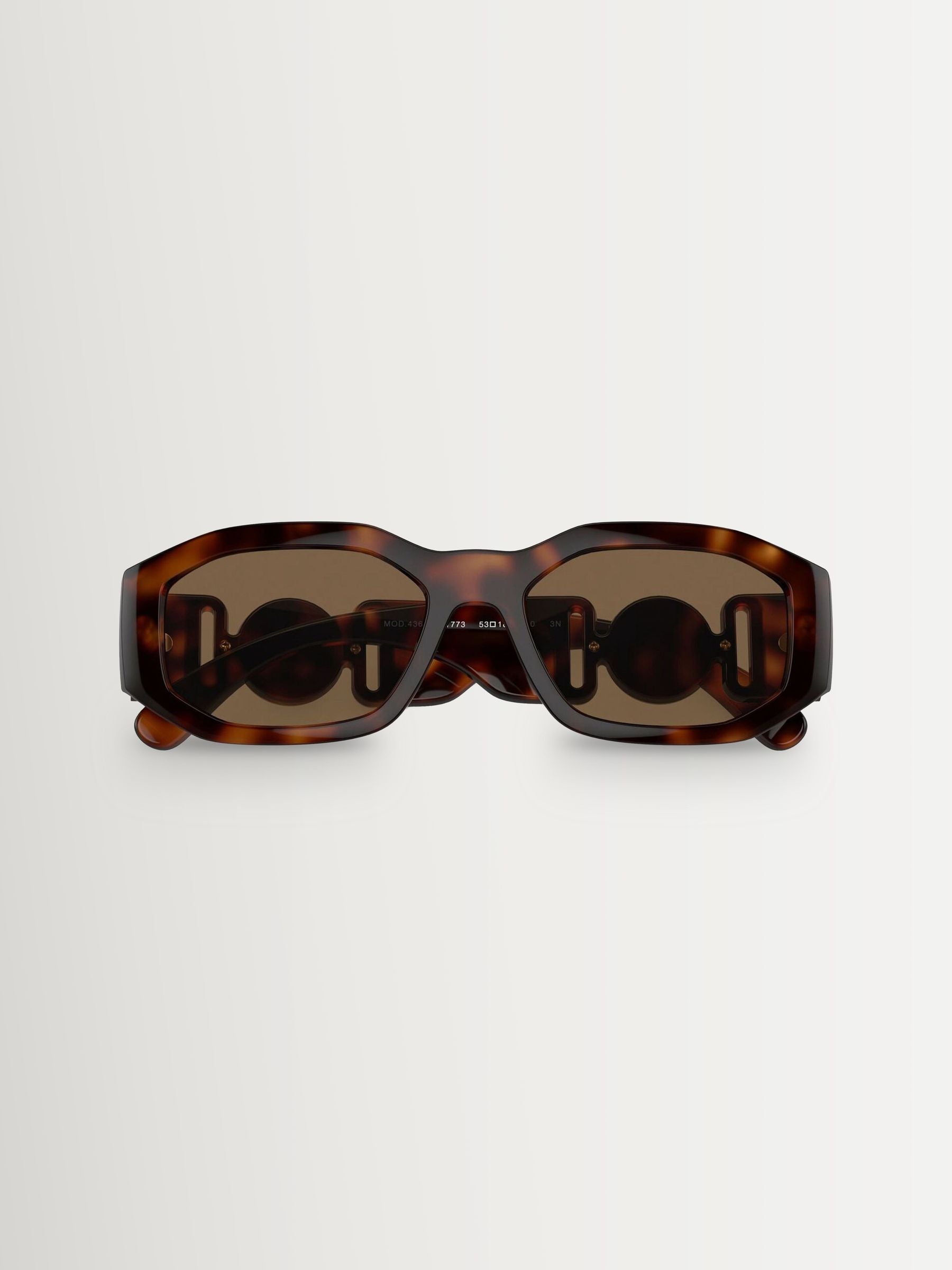 Versace Biggie irregular brown sunglasses, imported from the UK