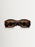 Versace Biggie irregular brown sunglasses, imported from the UK