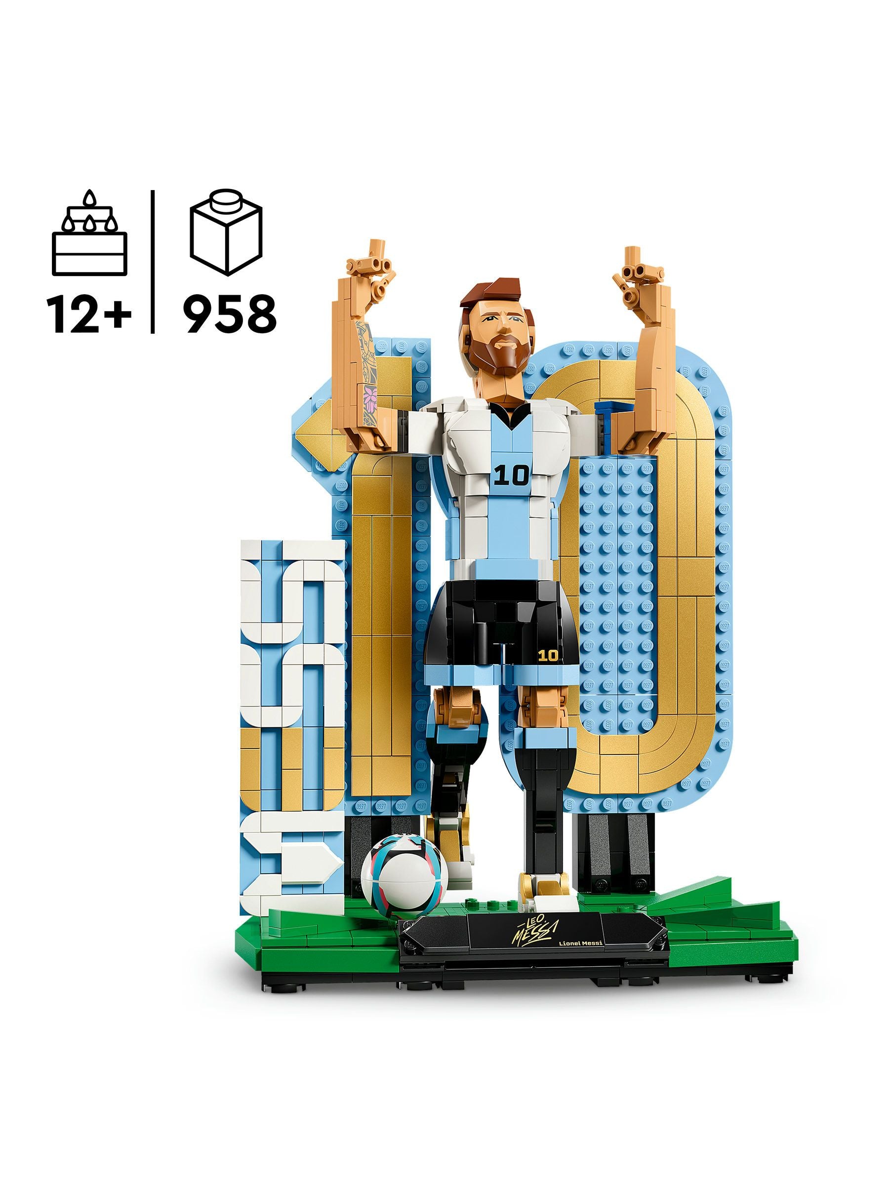 LEGO building toy Lionel Messi 38cm, imported from the UK