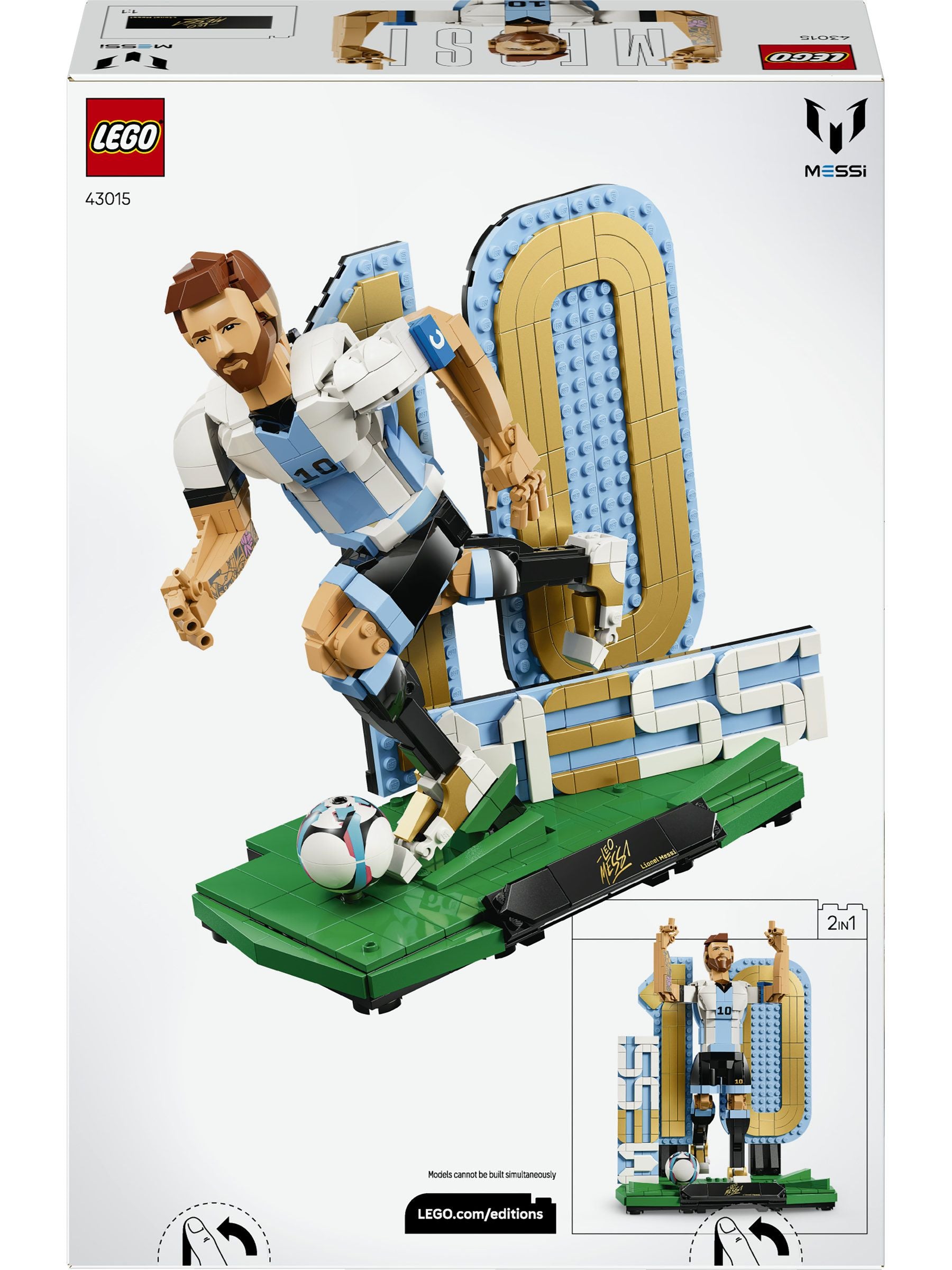 LEGO building toy Lionel Messi 38cm, imported from the UK