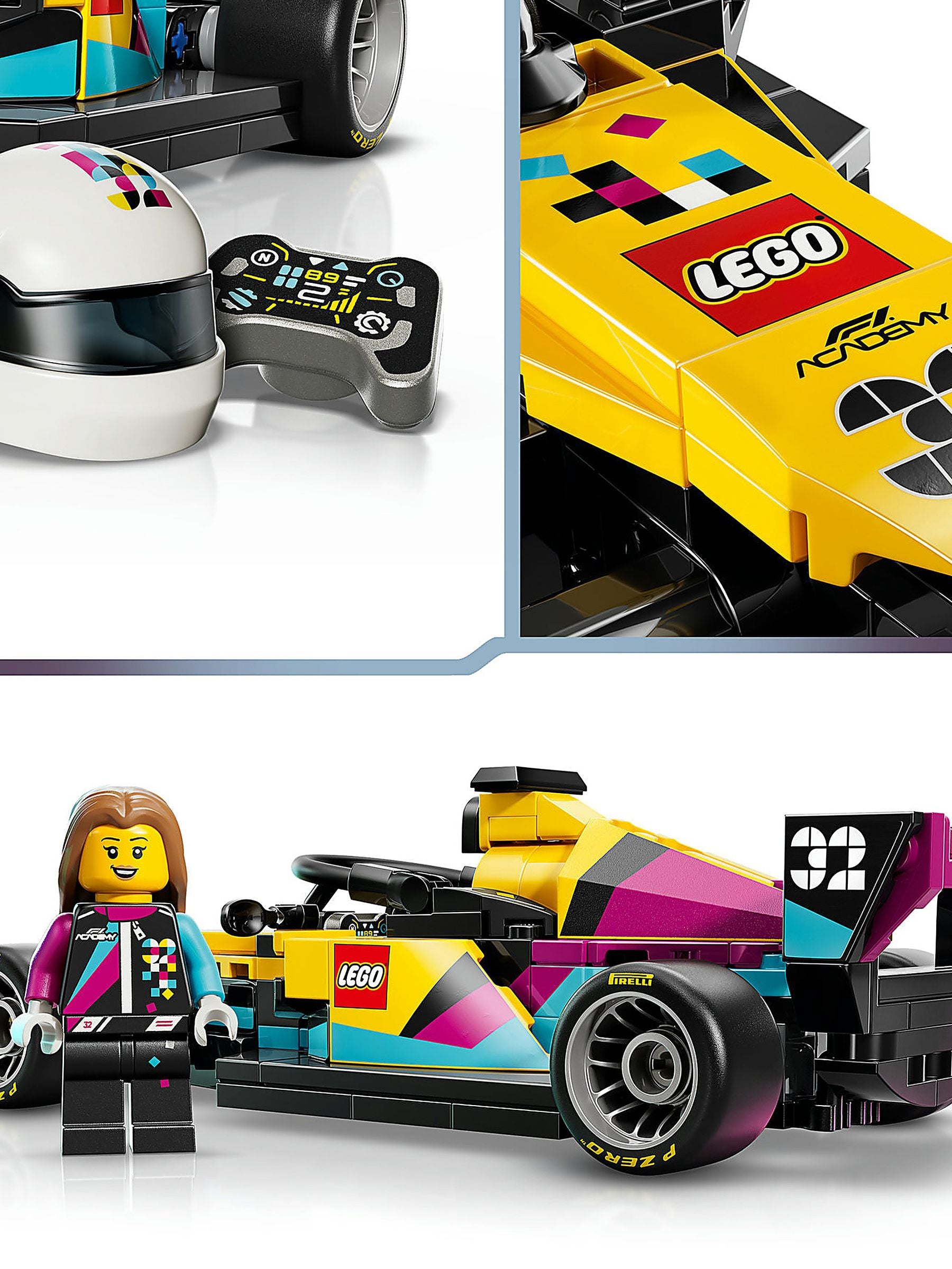 LEGO F1 ACADEMY race car toy, UK version