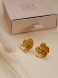 Ottoman Hands gold buttercup stud earrings - British product
