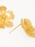 Ottoman Hands gold buttercup stud earrings - British product