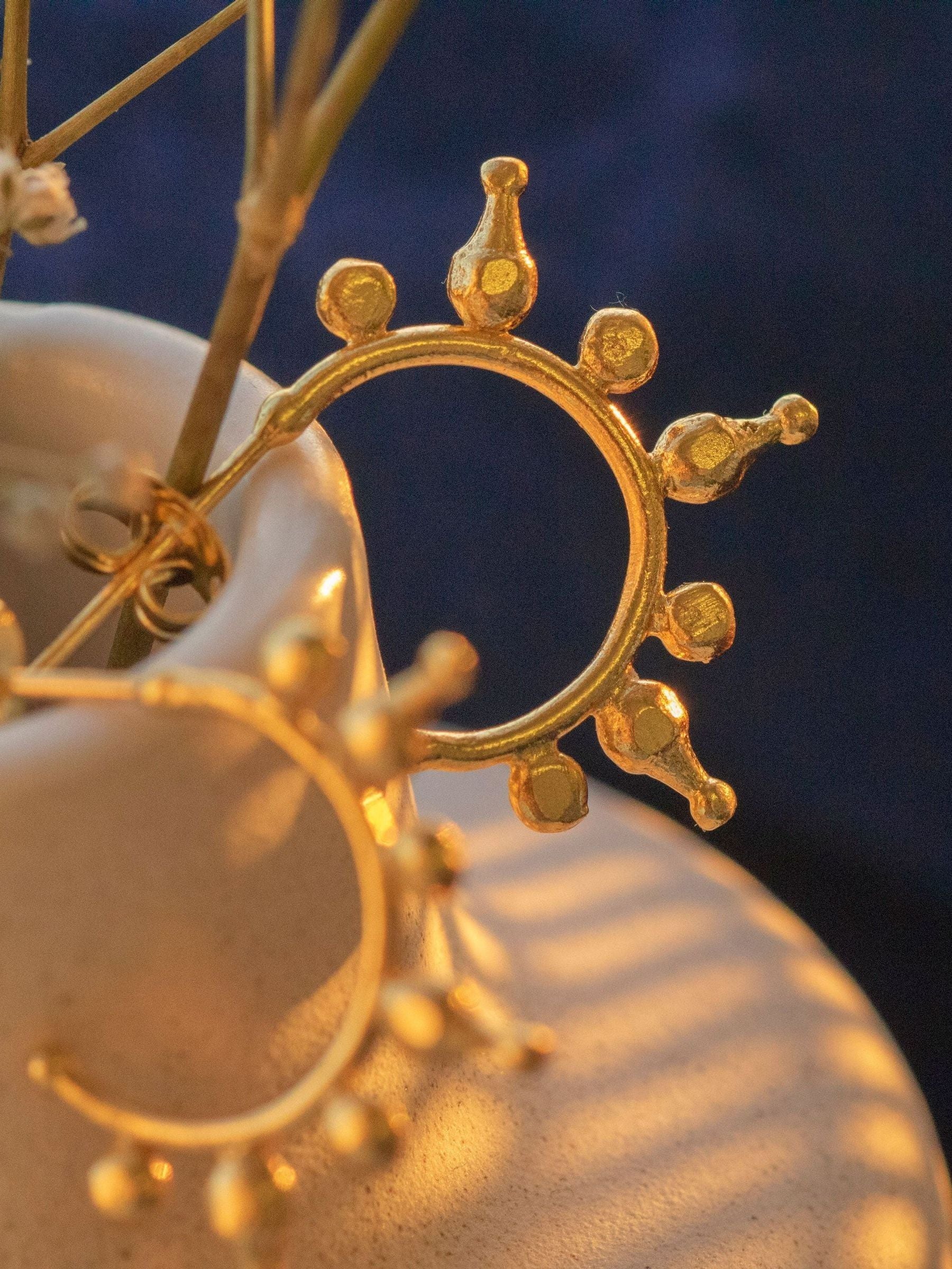 Ottoman Hands Jale hoop earrings 2.5 cm (British brand)