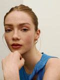 Ottoman Hands gold tone moon and star drop stud earrings, imported from the UK