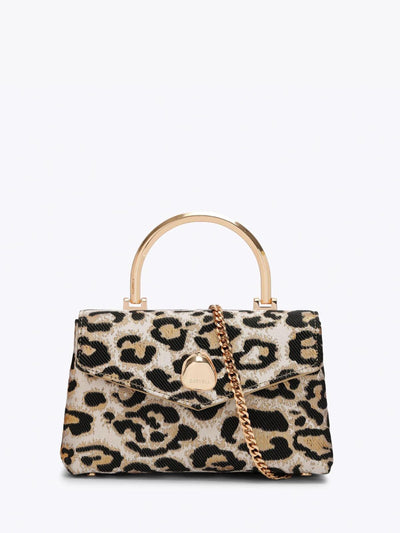 Next Carvela Gold Amara Leopard Print Top Handle Bag- Buy online at McGrocer