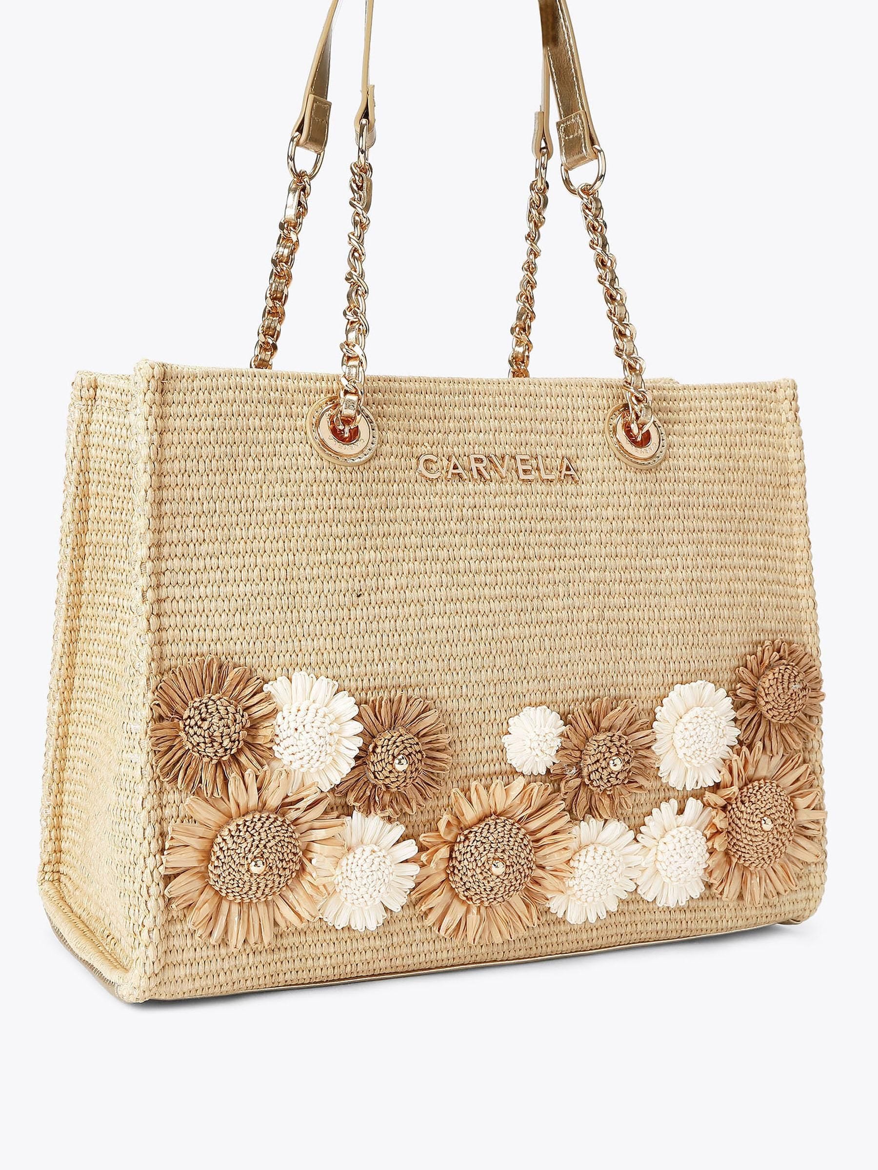 Carvela Sorrento cream flower tote bag - British product