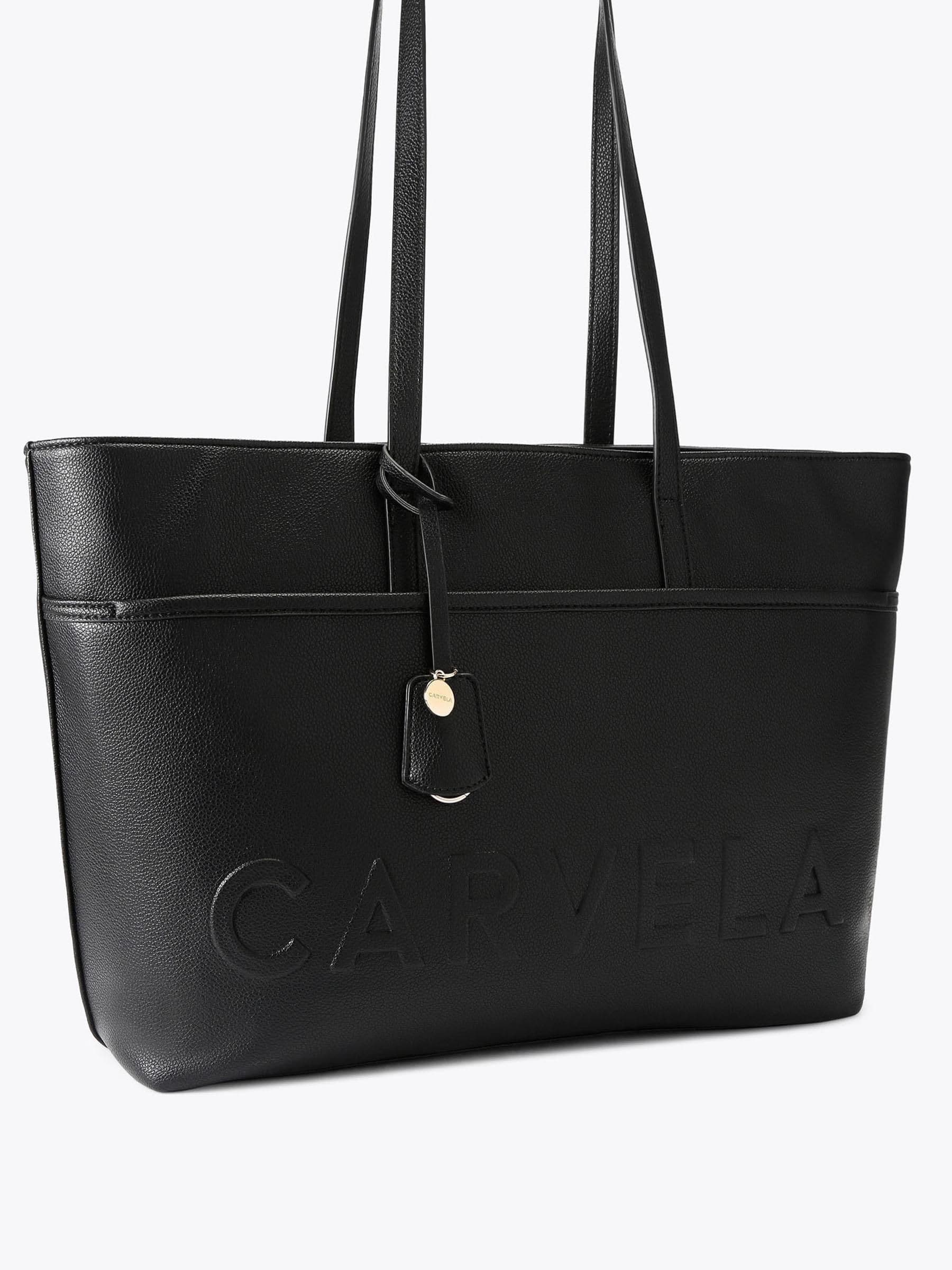 Carvela black synthetic leather tote bag - British product