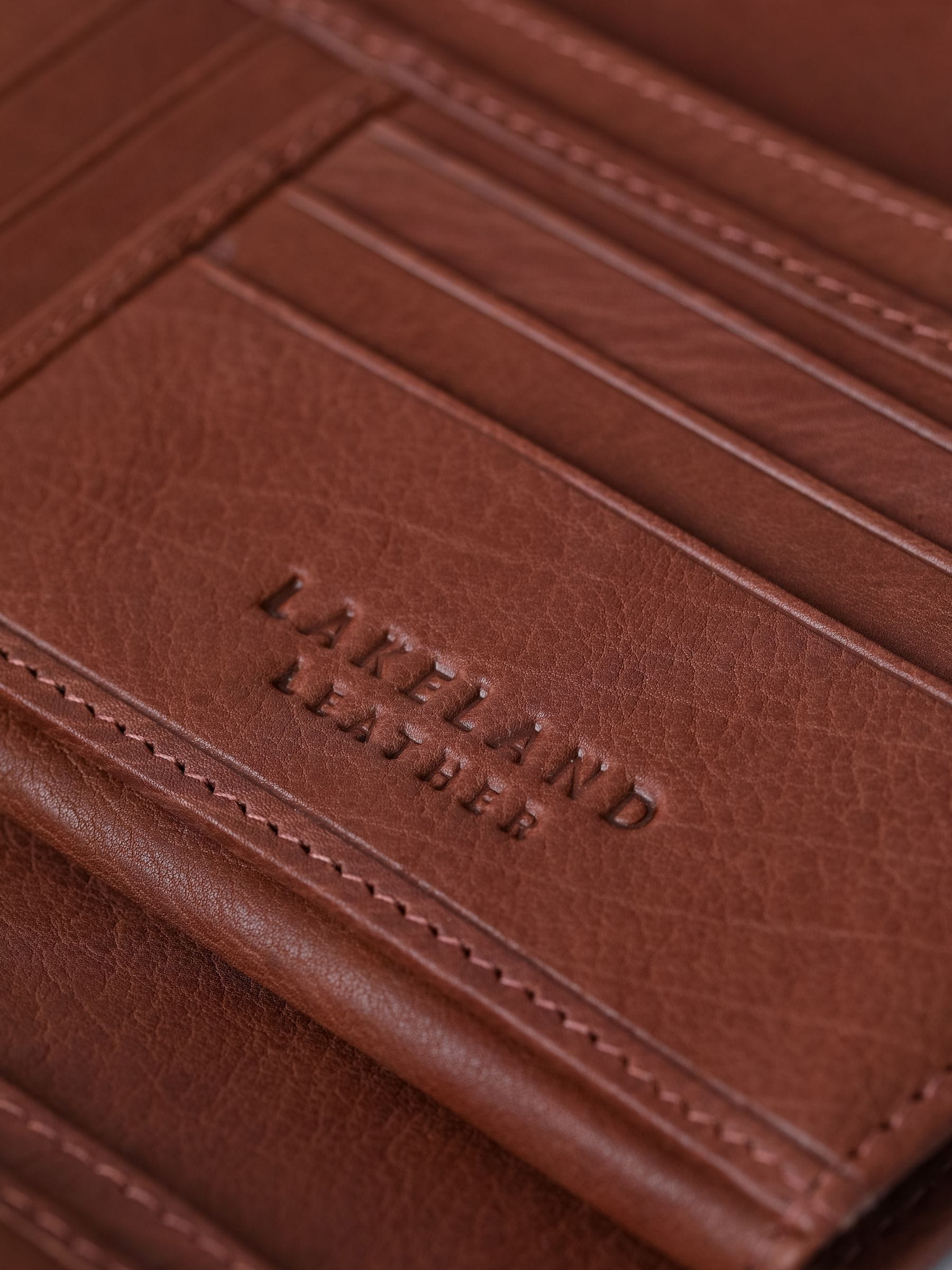 Lakeland Leather Brown Harstone flapover purse, UK version