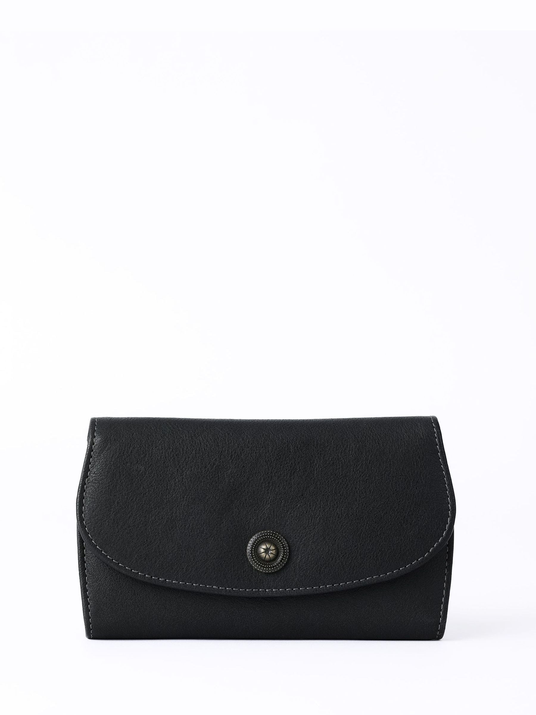 Lakeland Leather Brown Harstone Flapover Purse