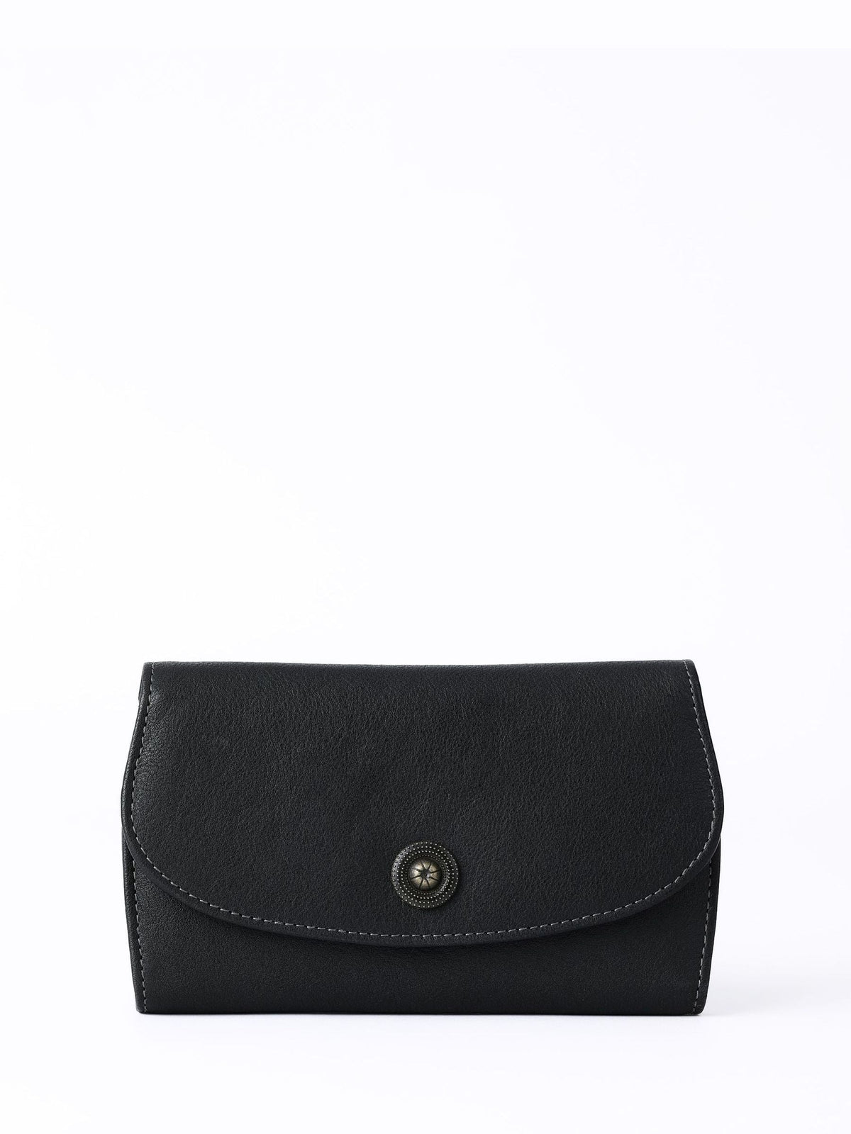 Lakeland Leather Brown Harstone Flapover Purse