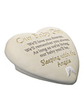 Widdop white heart plaque baby girl 16.5cm - British product