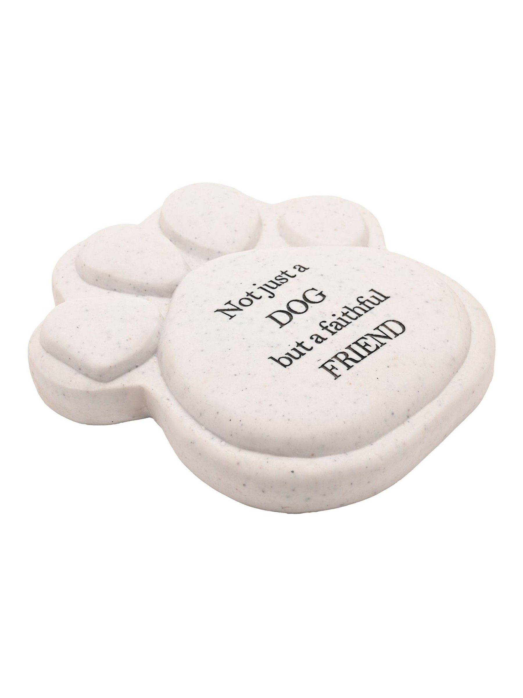 Widdop Cream remembrance stone pawprint 19.5cm, imported from the UK