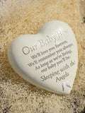 Widdop baby boy memorial heart plaque, UK version
