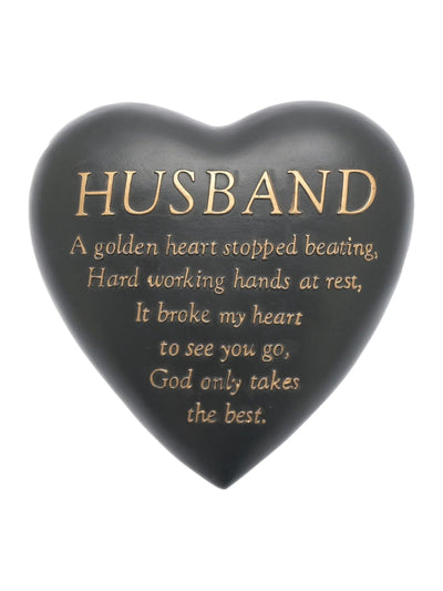 Next Widdop Grey Graveside Heart Plaque - Husband Ornament- Buy online at McGrocer