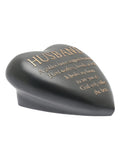 Widdop grey heart memorial plaque husband 16.5cm, imported from the UK