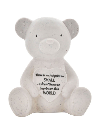 Next Widdop Cream Graveside Teddy & Heart Ornament 17cm- Buy online at McGrocer