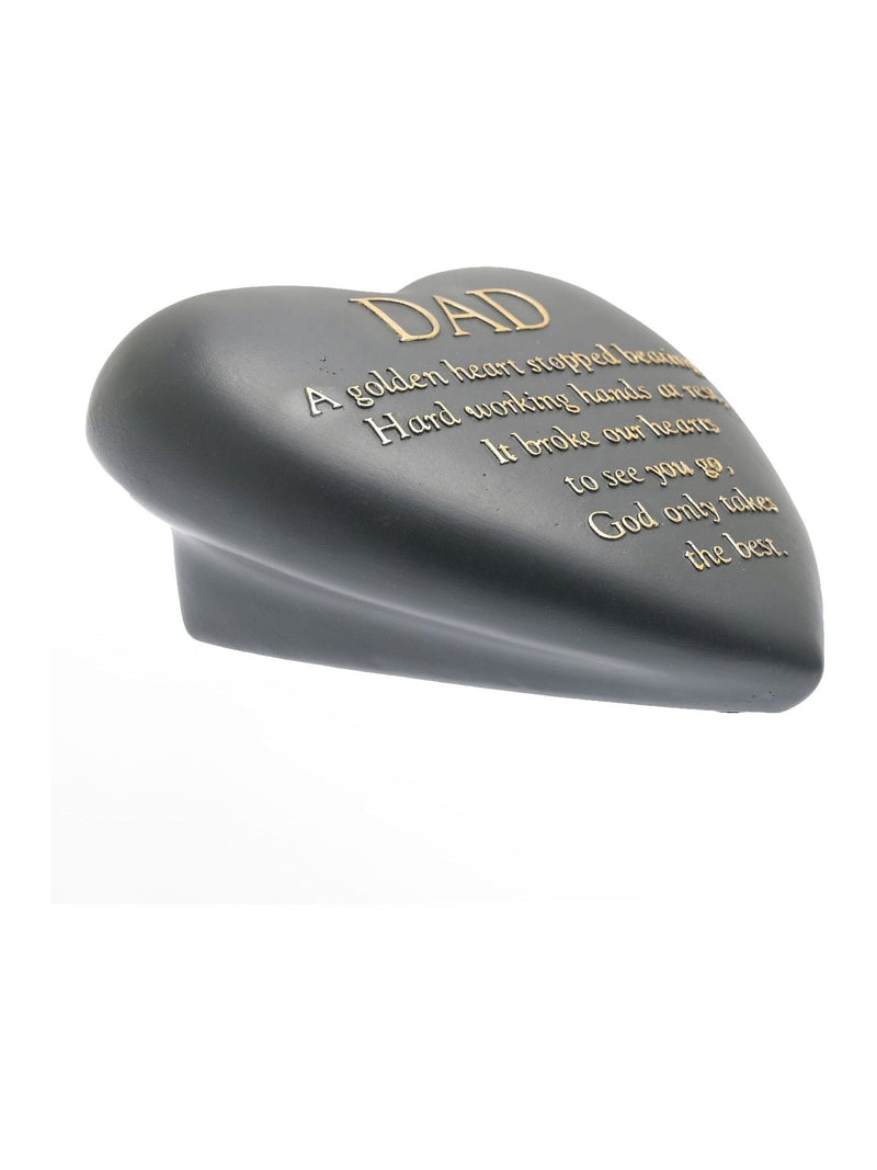 Widdop dad memorial heart plaque 15.5cm, imported from the UK