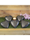Widdop dad memorial heart plaque 15.5cm, imported from the UK