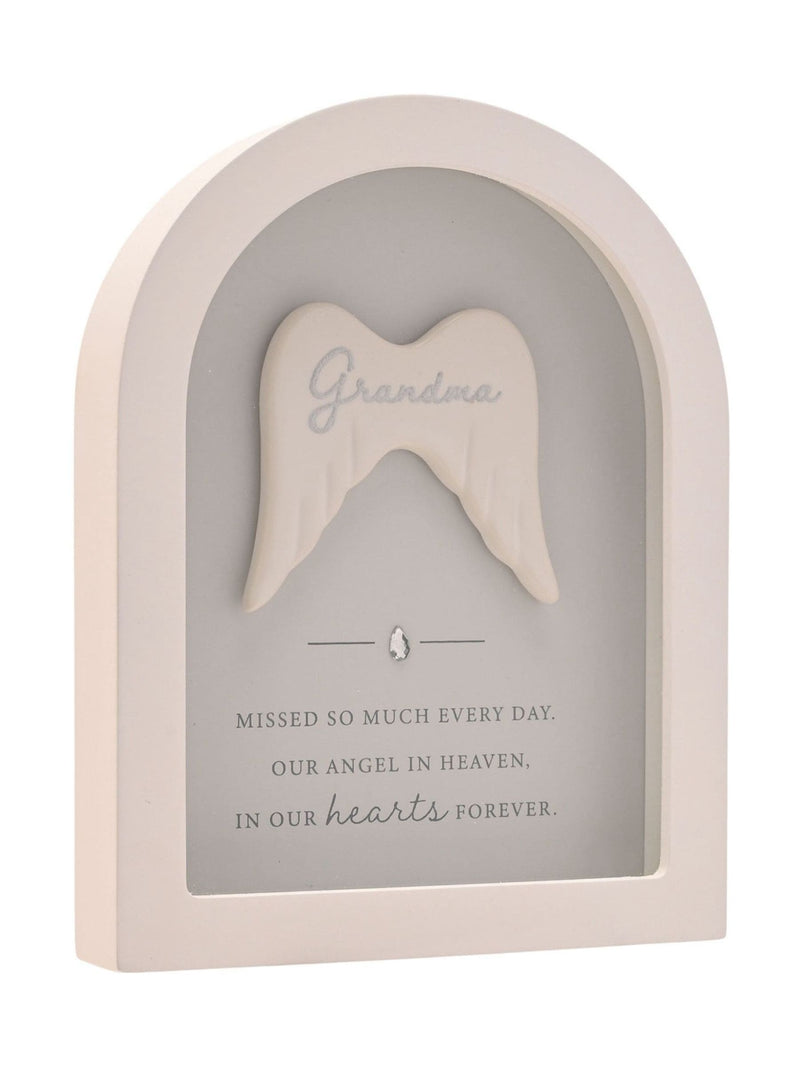 Widdop white arched plaque Grandma ornament 18cm, UK version