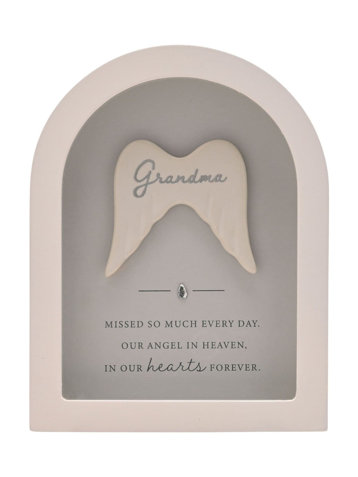 Widdop white arched plaque Grandma ornament 18cm, UK version