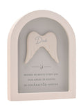Widdop white arched framed plaque dad ornament 18cm (British brand)