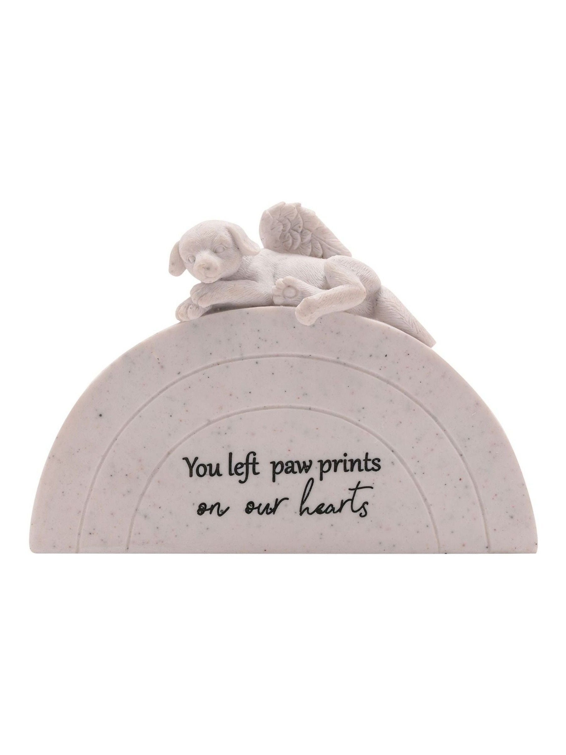 Widdop White sleeping dog memorial ornament - British product