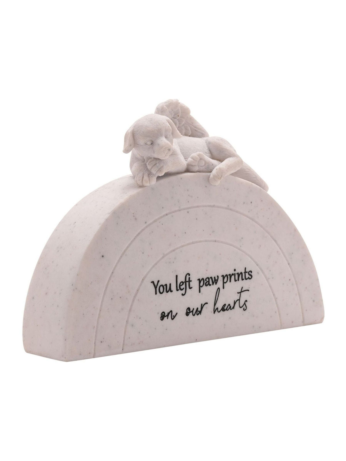 Widdop White sleeping dog memorial ornament - British product