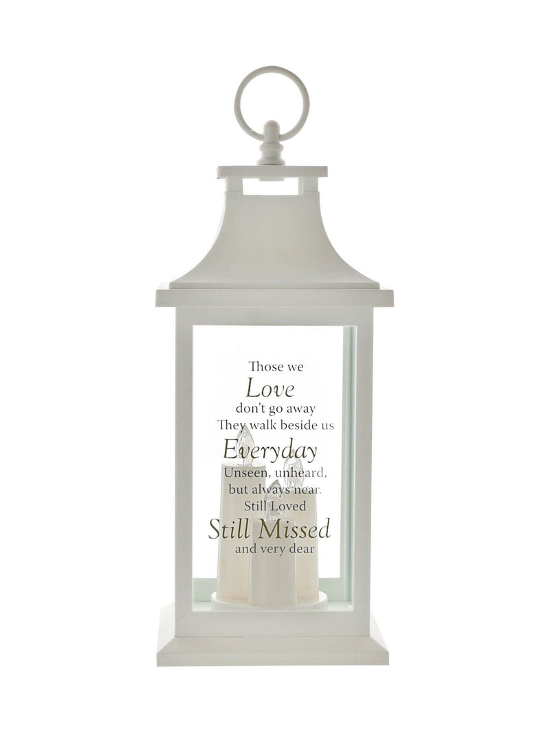 Widdop white remembrance lantern Those We Love 28.6cm - British product
