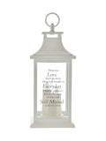 Widdop white remembrance lantern Those We Love 28.6cm - British product