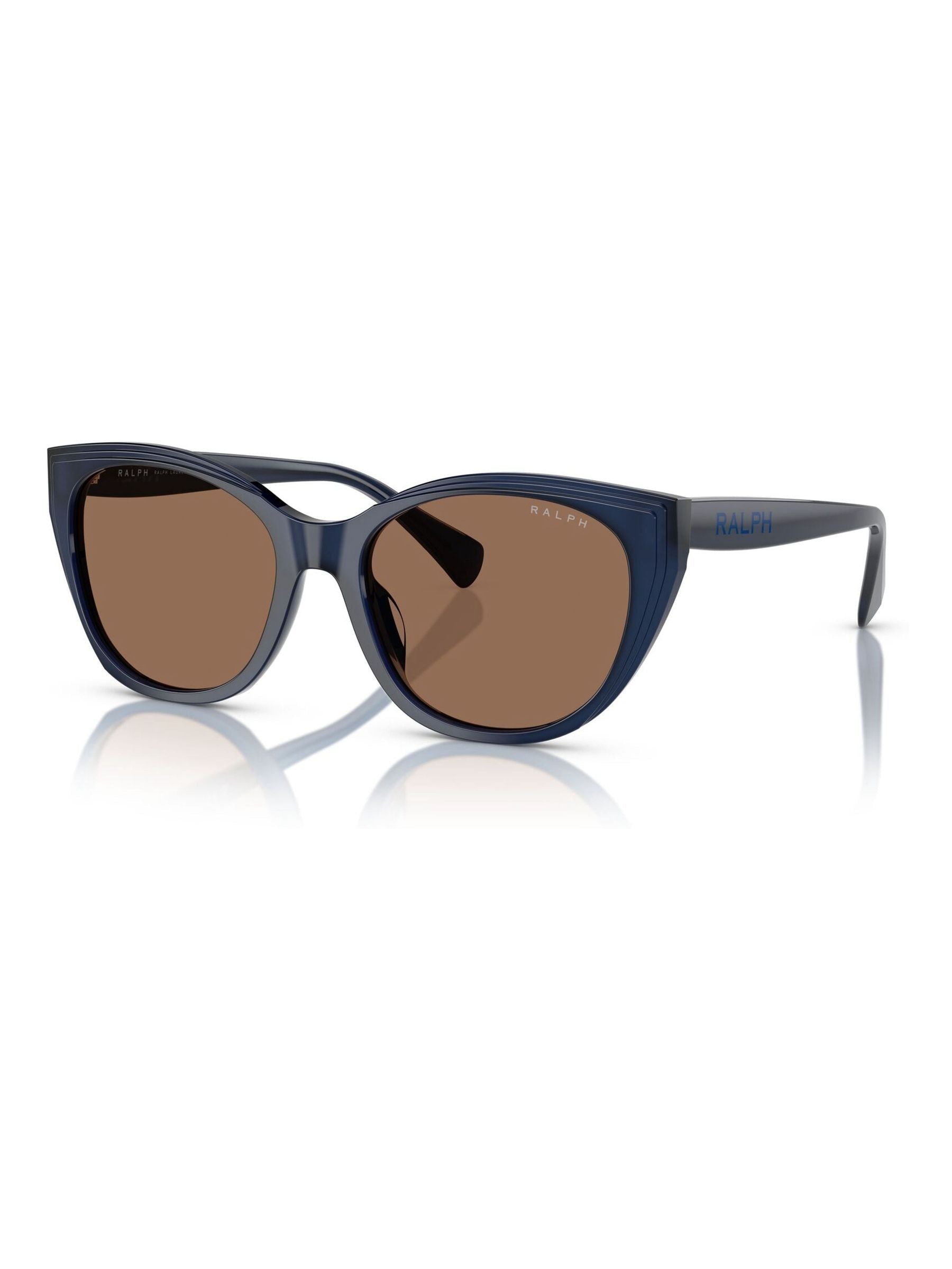 Ralph Lauren square sunglasses blue frame brown lenses - British product