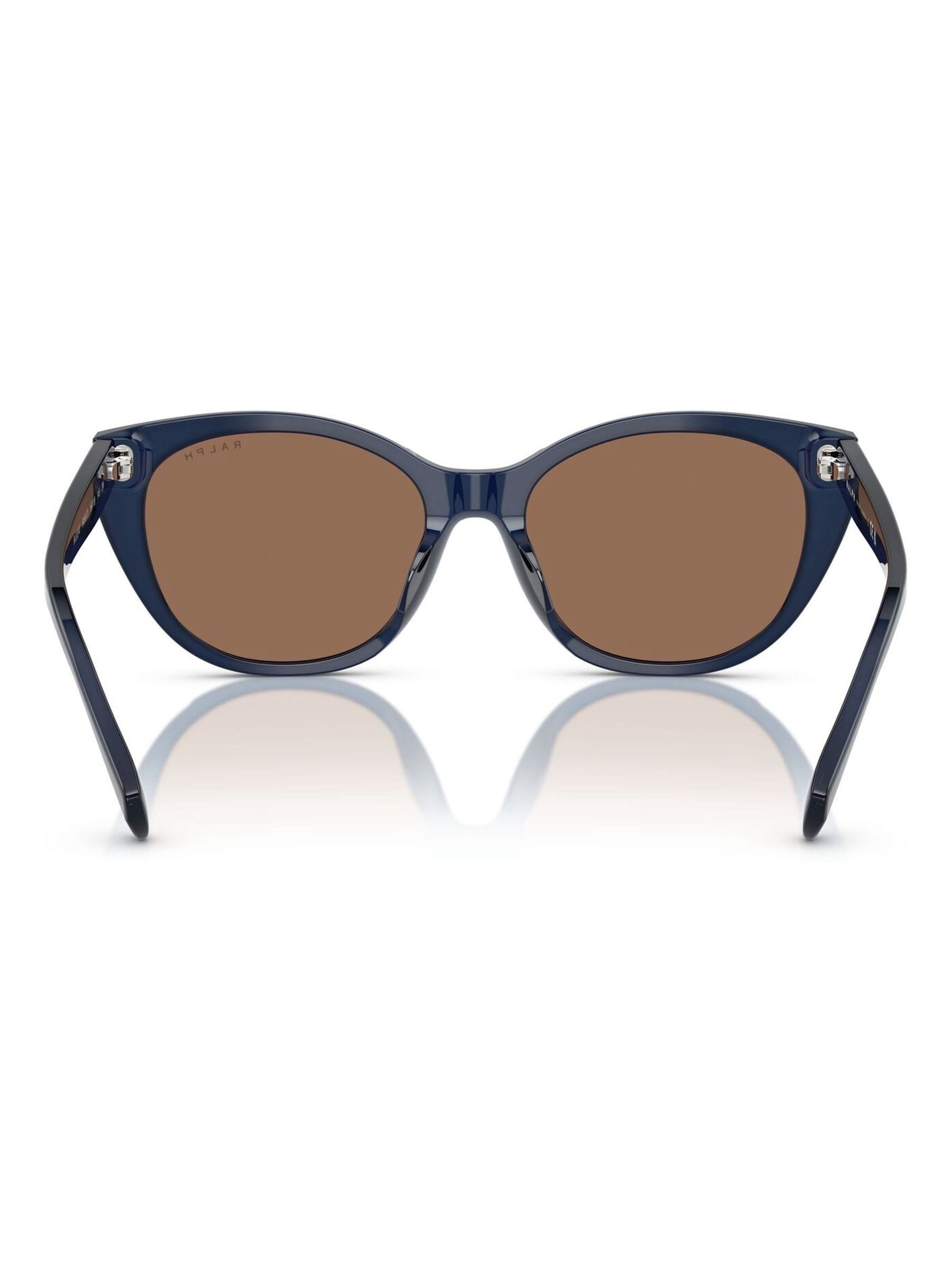 Ralph Lauren square sunglasses blue frame brown lenses - British product