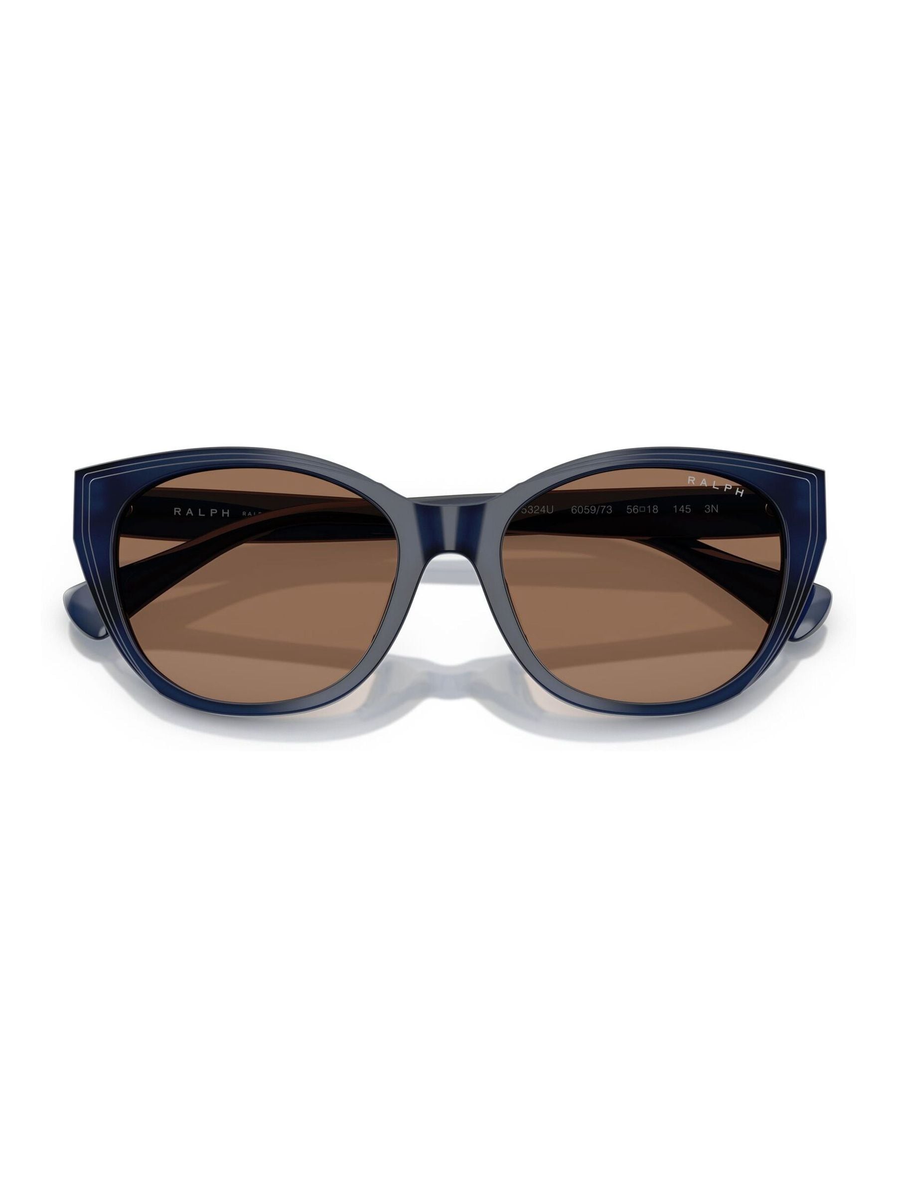 Ralph Lauren square sunglasses blue frame brown lenses - British product