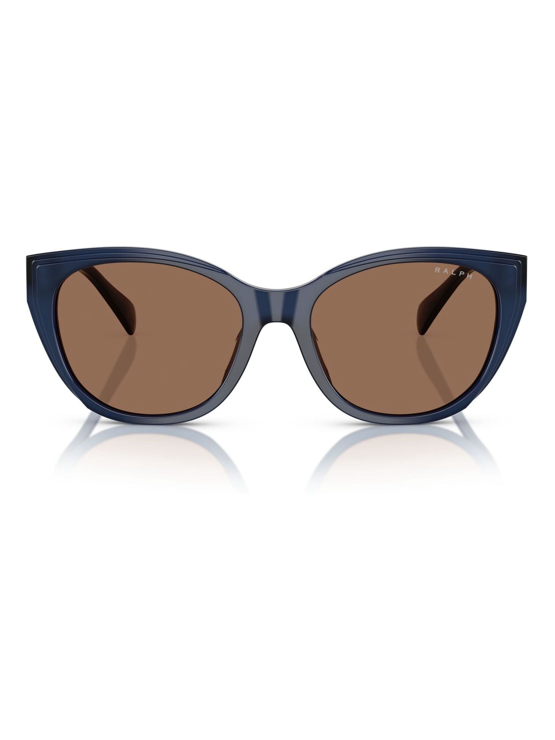 Ralph Lauren square sunglasses blue frame brown lenses - British product