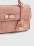 River Island pink faux suede lock front tote bag, UK version