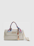 River Island white scarf charm tote bag with cross body strap (British brand)