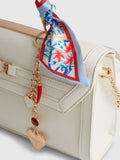 River Island white scarf charm tote bag with cross body strap (British brand)