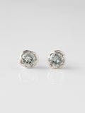Carrie Elizabeth green amethyst stud earrings in sterling silver, imported from the UK