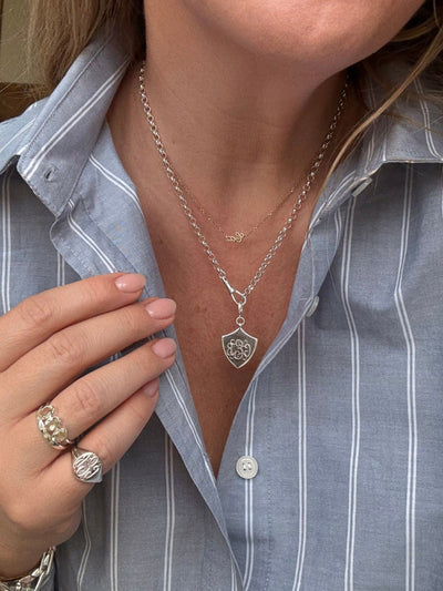 Next Carrie Elizabeth Silver Albert Vintage Chain Necklace- Buy online at McGrocer