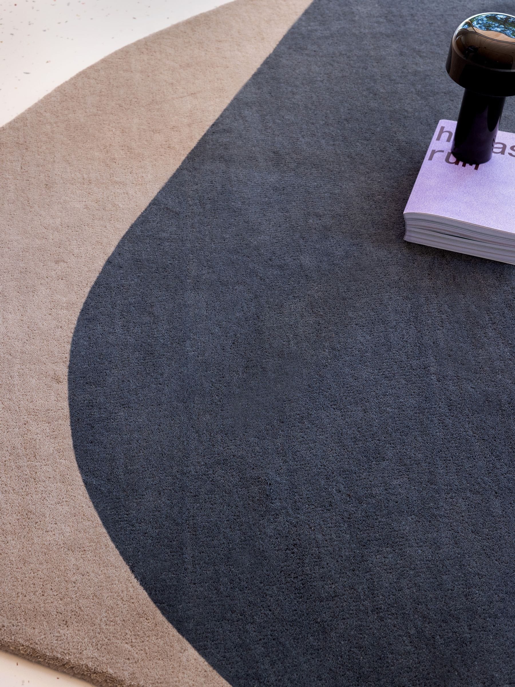 Orla Kiely Element Arp blue wool rug (British brand)