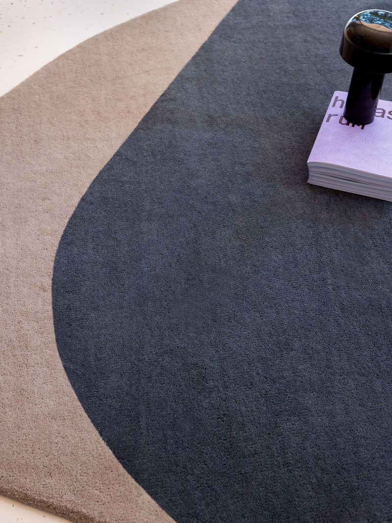 Orla Kiely Element Arp blue wool rug (British brand)