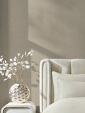 Luxe Leopard wallpaper sample in taupe and stone, imported from the UK
