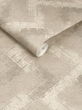 Luxe Dimora cream metallic wallpaper sample A4, UK version