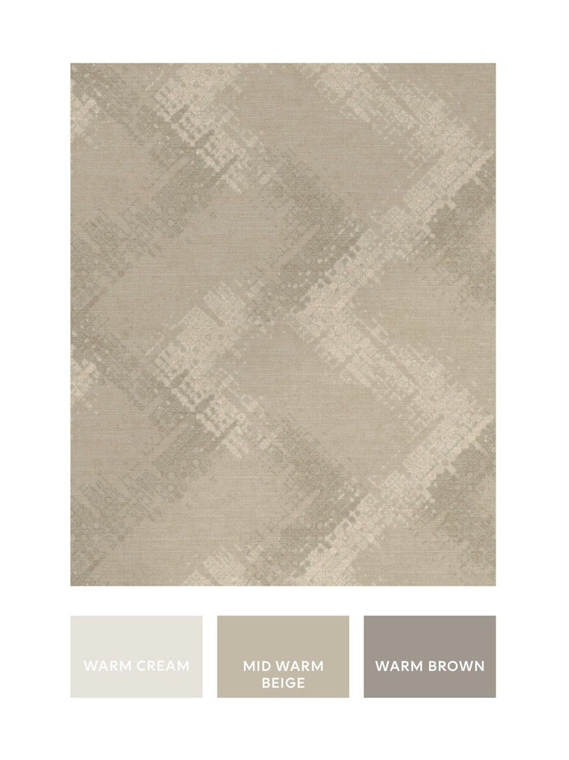 Luxe Dimora cream metallic wallpaper sample A4, UK version
