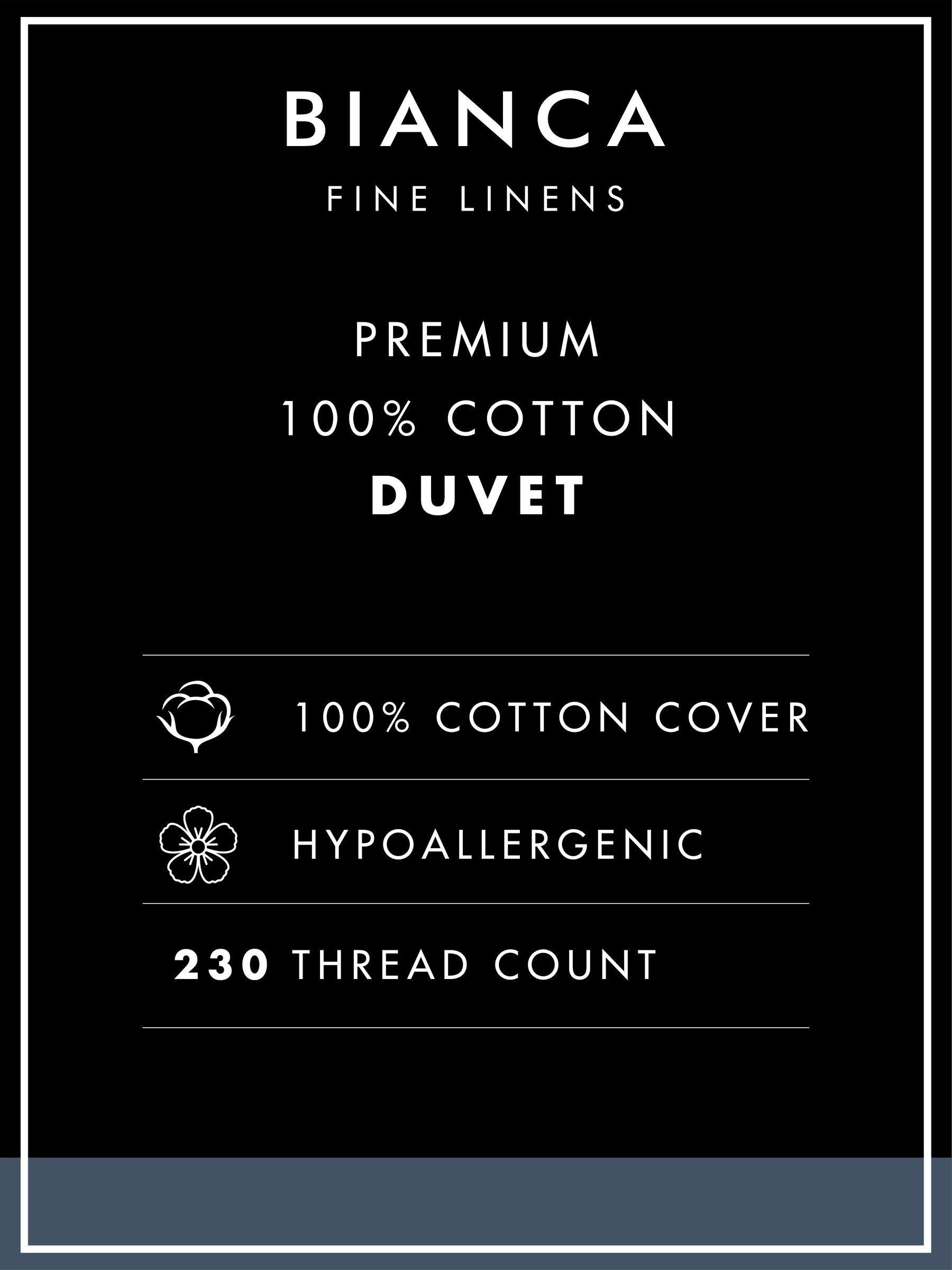 Bianca 4.5 tog cotton stripe duvet (British brand)