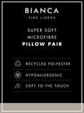 Bianca soft microfibre pillow pair 47x54cm - British product