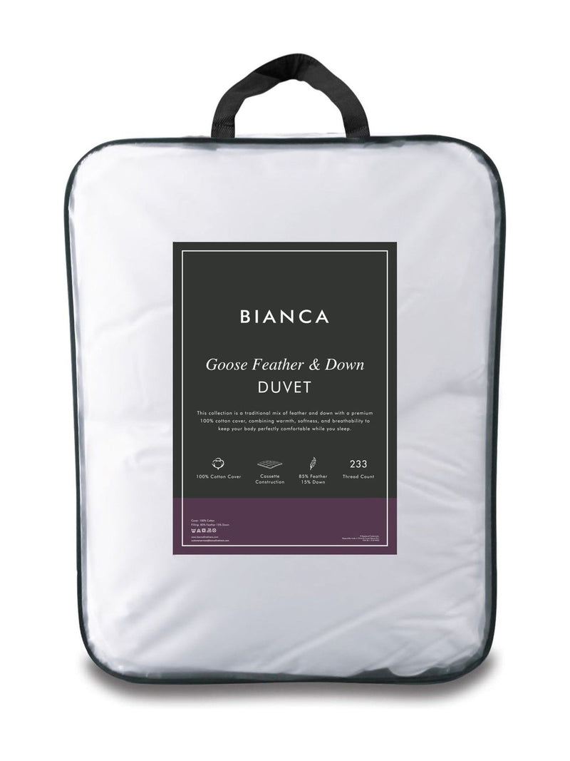 Bianca goose feather duvet 13.5 tog - British product